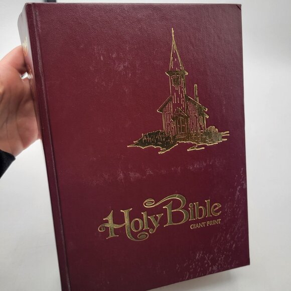 Vintage Holy Bible KJV Giant Print Red Letter Concordance 1975 Hardcover - Picture 7 of 13
